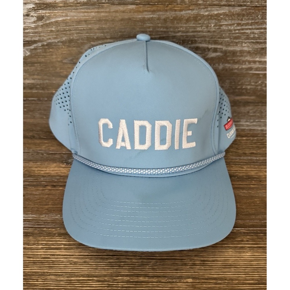 Sleeman Breweries "CADDIE" Rope Golf Hat Blue White Letters Adjustable OSFA